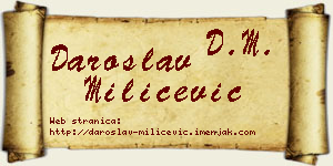 Daroslav Milićević vizit kartica